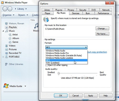 convert mp4 to mp3 windows media player